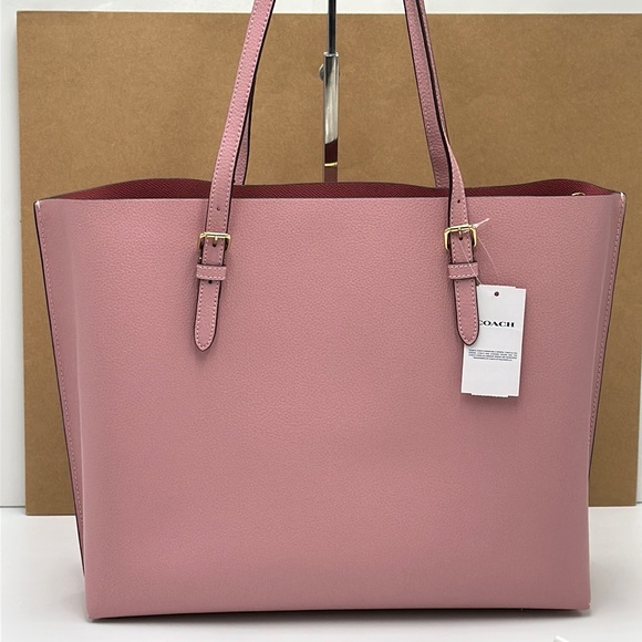 HOT DEAL 🔥Coach Mollie Shoulder Tote Bag Leather Pink color - Picture 14 of 16